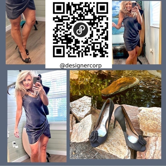 🔥Helmut Lang,Benny Dress,Stunning Shimmer,Asymmetrical,Side-Zip, EUC, Size 6 - Picture 5 of 17